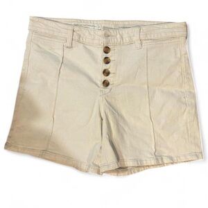 Pilcro and the Letterpress High Waist Cream Shorts